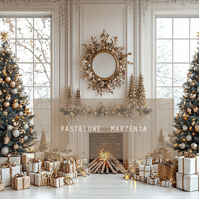 Fabric photographic backdrop from the Christmas category, Frame 250x250 cm