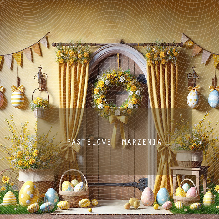 Fabric photographic backdrop from the Easter category, Frame 250x250 cm