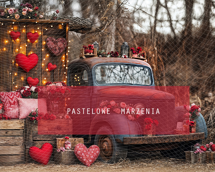 Fabric photographic backdrop from the Valentine's Day category, Frame 250x200 cm