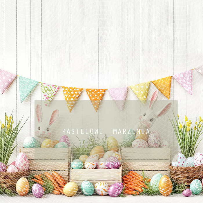 Fabric photographic backdrop from the Easter category, Frame 250x250 cm