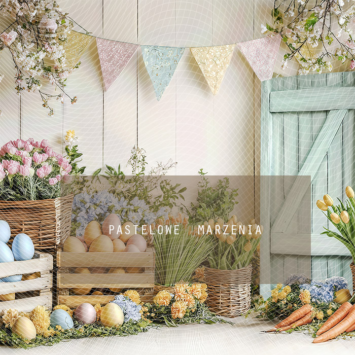 Fabric photographic backdrop from the Easter category, Frame 250x250 cm