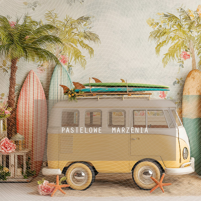 Fabric photographic backdrop from the Summer category, Frame 250x250 cm