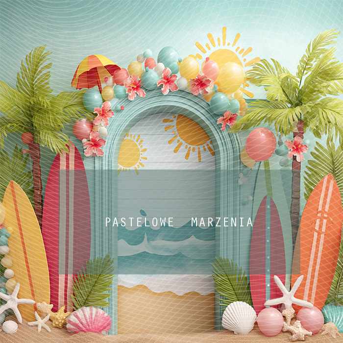 Fabric photographic backdrop from the Summer category, Frame 250x250 cm