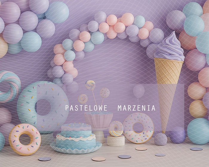 Fabric photographic backdrop from the Birthdays category, Frame 250x200 cm
