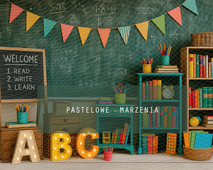 Fabric photographic backdrop from the School category, Frame 250x200 cm