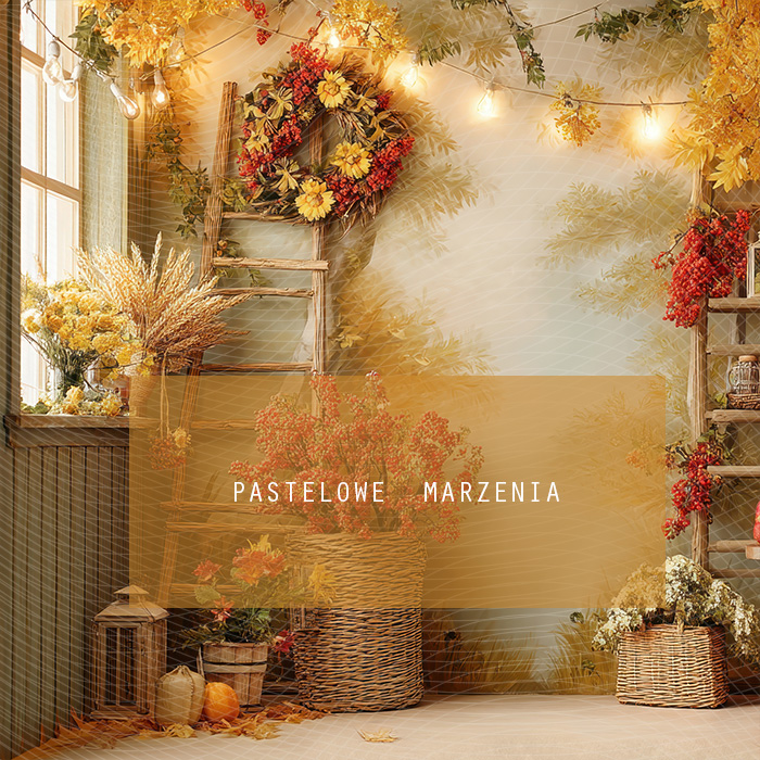 Fabric photographic backdrop from the Autumn category, Frame 250x250 cm