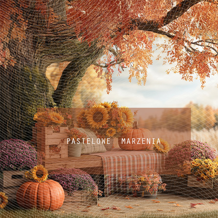 Fabric photographic backdrop from the Autumn category, Frame 250x250 cm