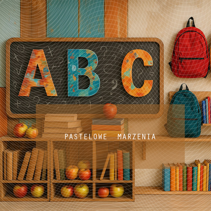 Fabric photographic backdrop from the School category, Frame 250x250 cm