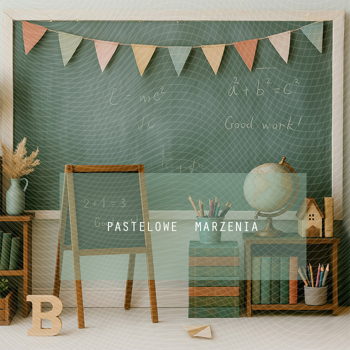 Fabric photographic backdrop from the School category, Frame 250x250 cm