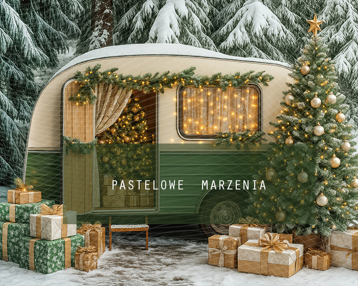 Fabric photographic backdrop from the Christmas category, Frame 250x200 cm