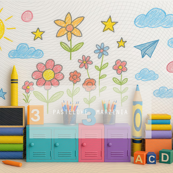 Fabric photographic backdrop from the Kindergarten category, Frame 250x250 cm