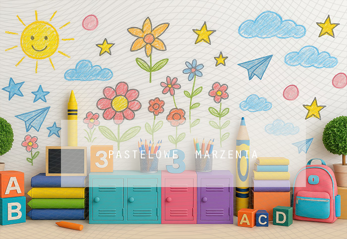 Fabric photographic backdrop from the Kindergarten category, Frame 290x200 cm