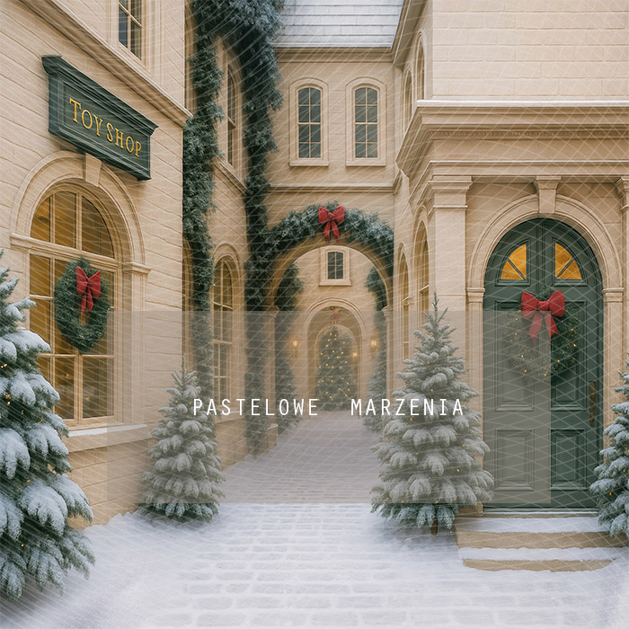 Fabric photographic backdrop from the Christmas category, Frame 250x250 cm