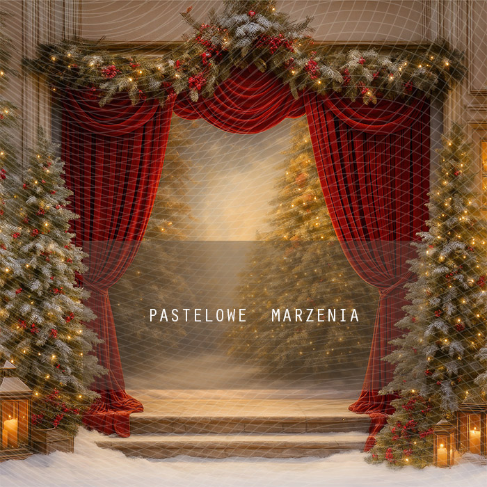Fabric photographic background from the Christmas category, Crop 250x250 cm
