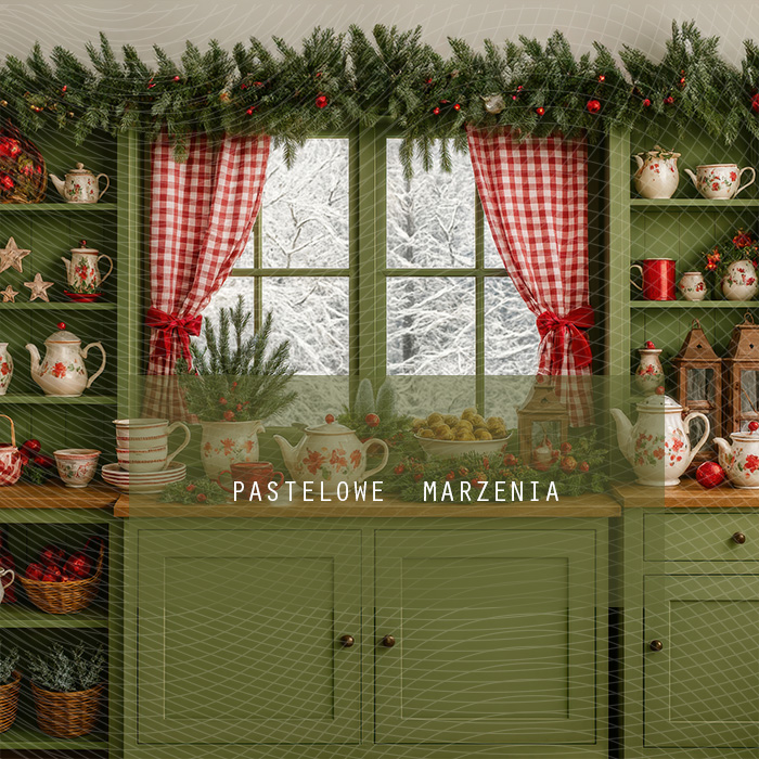 Fabric photographic background from the Christmas category, Crop 250x250 cm