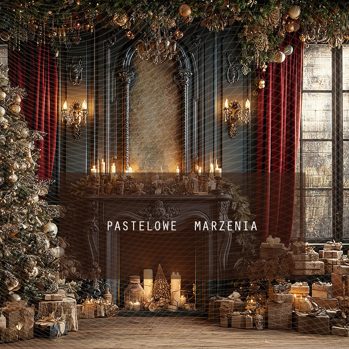 Fabric photographic background from the Christmas category, Crop 250x250 cm