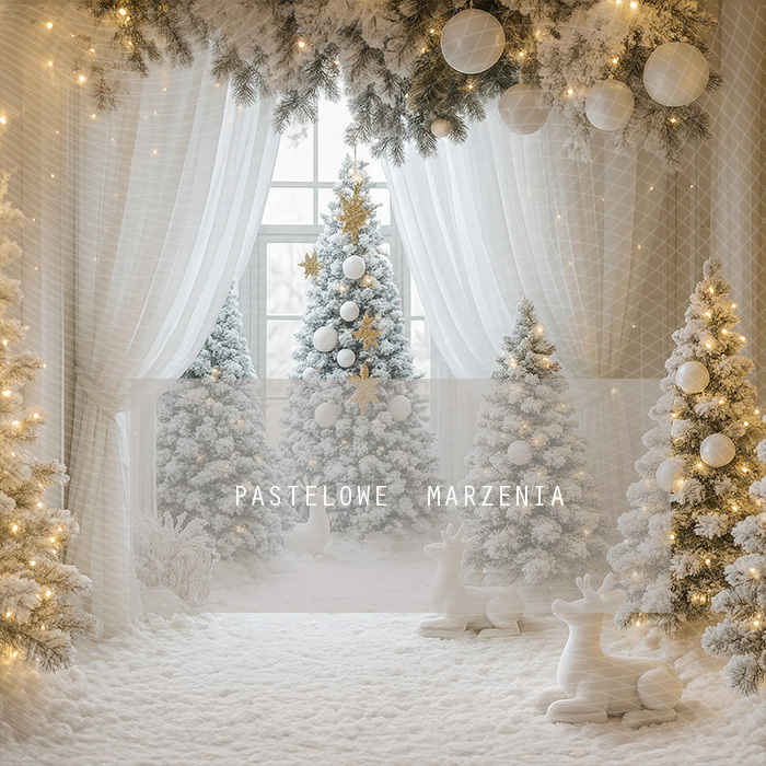 Fabric photographic background from the Christmas category, Crop 250x250 cm