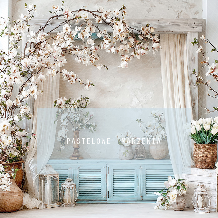 Fabric photographic background from the Spring category, Frame 250x250 cm