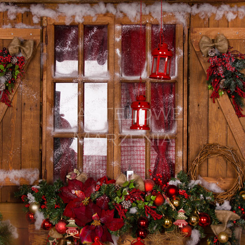 Fabric photographic backdrop from the Christmas category, Frame 250x250 cm