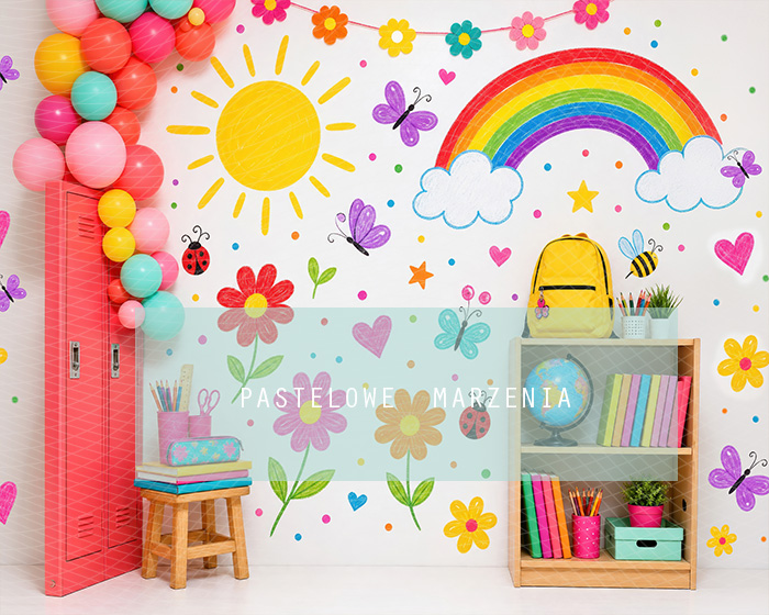 Fabric photographic background from the School category, Crop 250x200 cm
