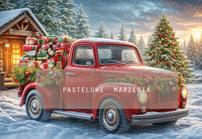 Fabric photographic background from the Christmas category, Frame 290x200 cm