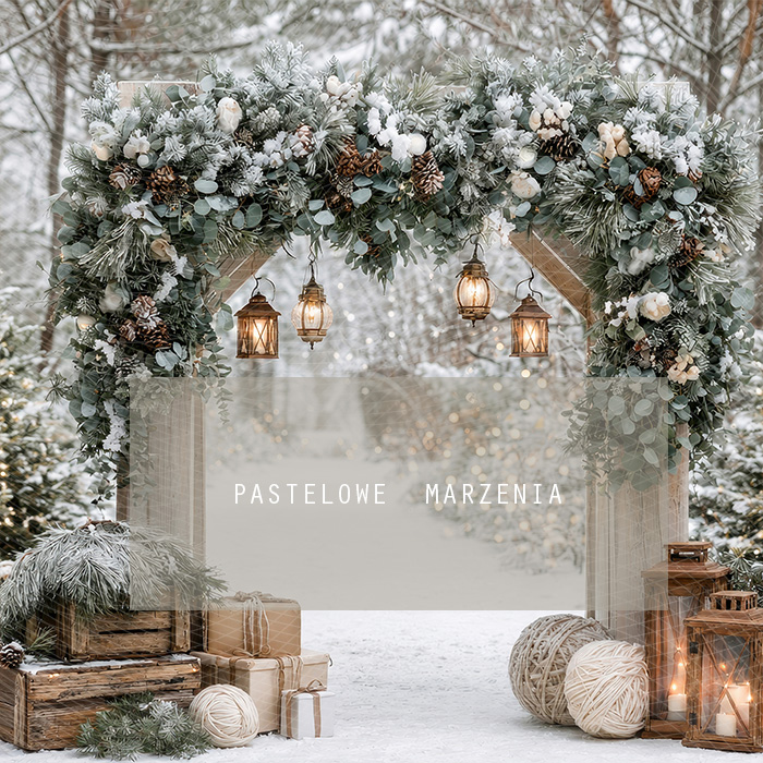 Fabric photographic background from the Christmas category, Frame 250x250 cm