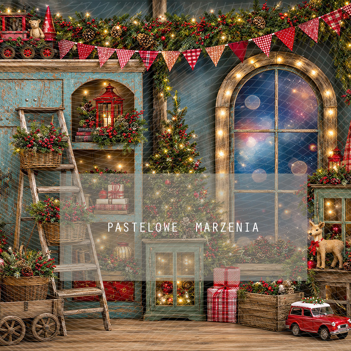 Fabric photographic background from the Christmas category, Frame 250x250 cm