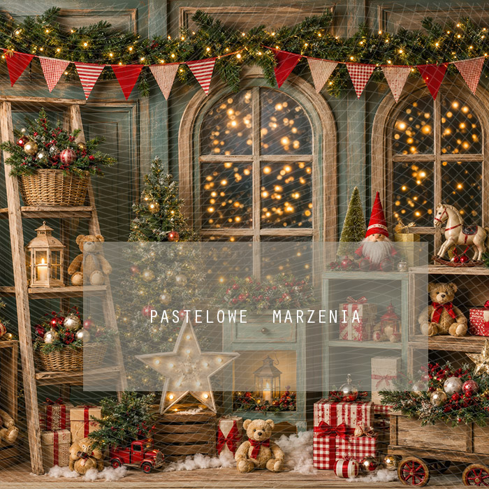 Fabric photographic background from the Christmas category, Frame 250x250 cm
