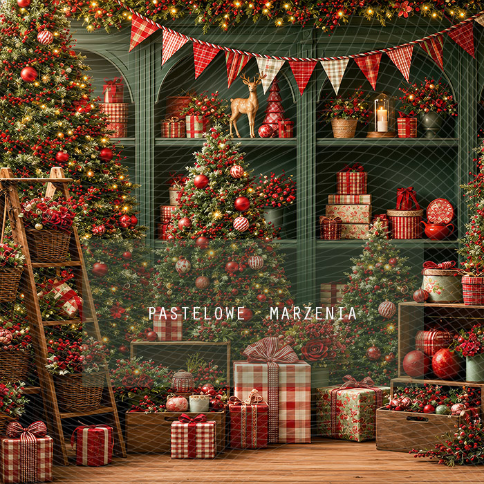 Fabric photographic background from the Christmas category, Frame 250x250 cm