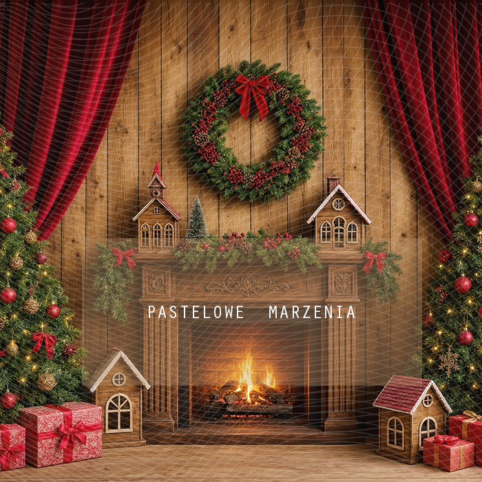 Fabric photographic background from the Christmas category, Frame 250x250 cm