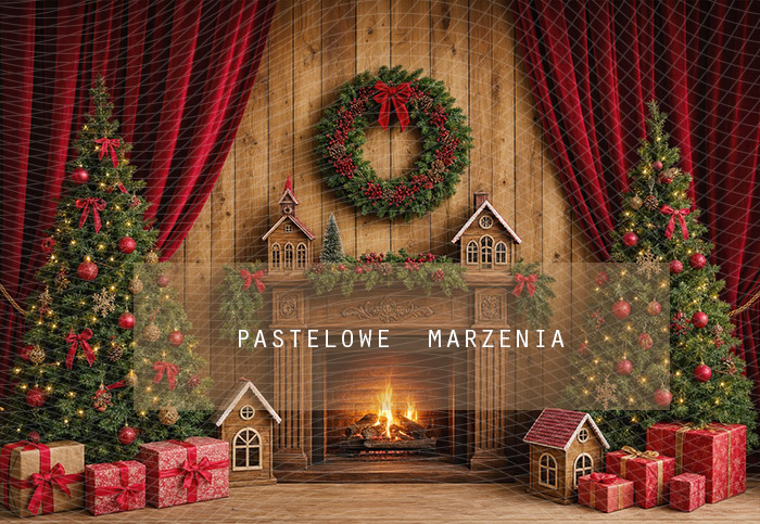 Fabric photographic background from the Christmas category, Frame 290x200 cm