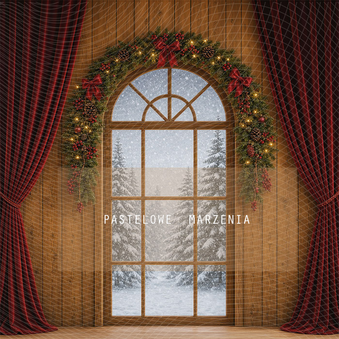 Fabric photographic background from the Christmas category, Frame 250x250 cm