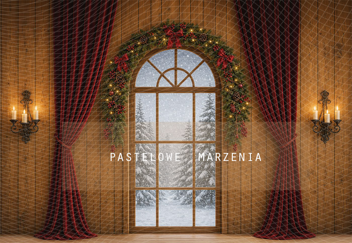 Fabric photographic background from the Christmas category, Frame 290x200 cm