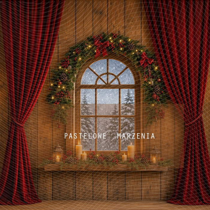 Fabric photographic background from the Christmas category, Frame 250x250 cm