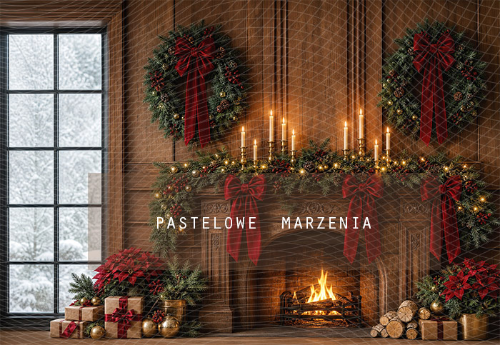 Fabric photographic background from the Christmas category, Frame 290x200 cm