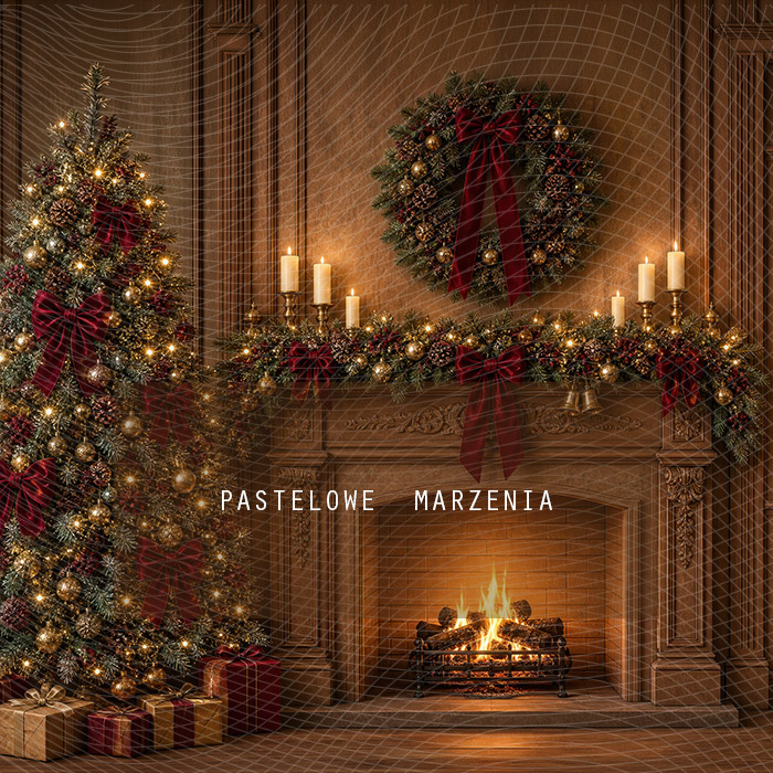 Fabric photographic background from the Christmas category, Frame 250x250 cm