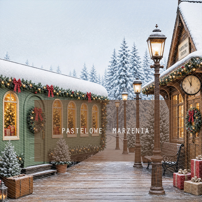 Fabric photographic background from the Christmas category, Frame 250x250 cm