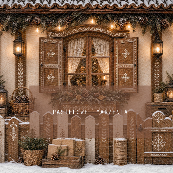 Fabric photographic background from the Christmas category, Frame 250x250 cm