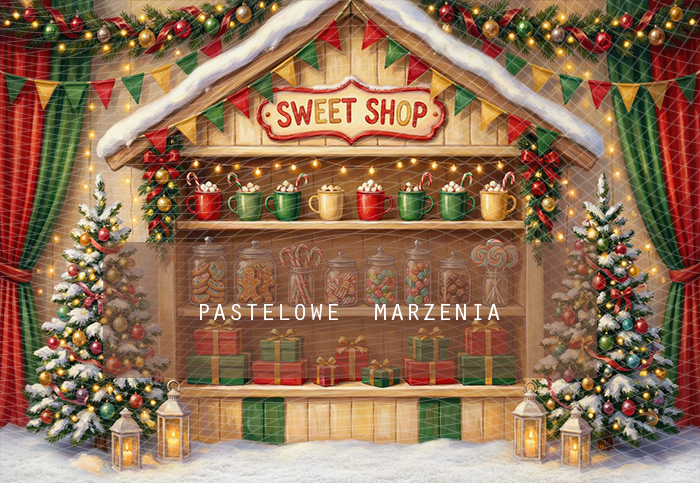 Fabric photographic background from the Christmas category, Frame 290x200 cm