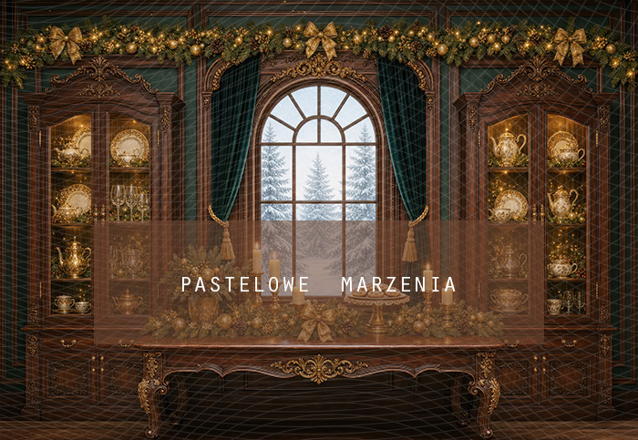 Fabric photographic background from the Christmas category, Frame 290x200 cm