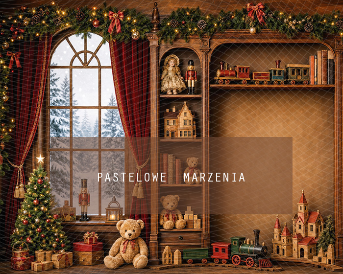 Fabric photographic background from the Christmas category, Frame 250x200 cm