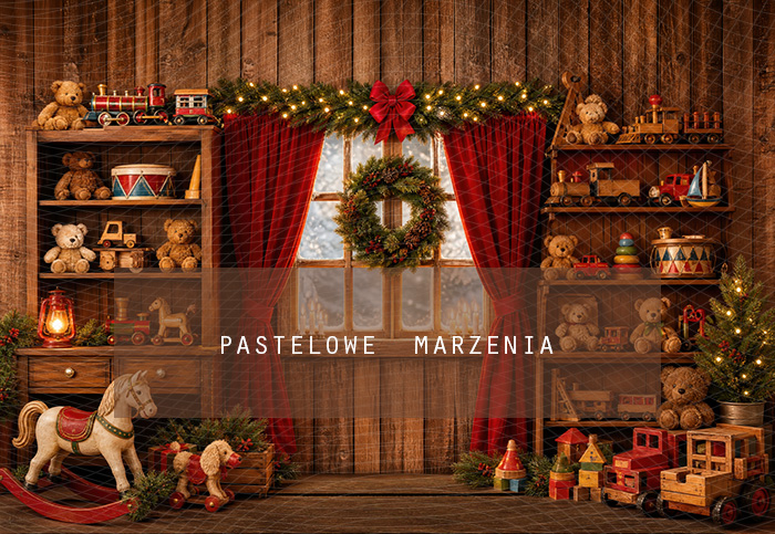 Fabric photographic background from the Christmas category, Frame 290x200 cm