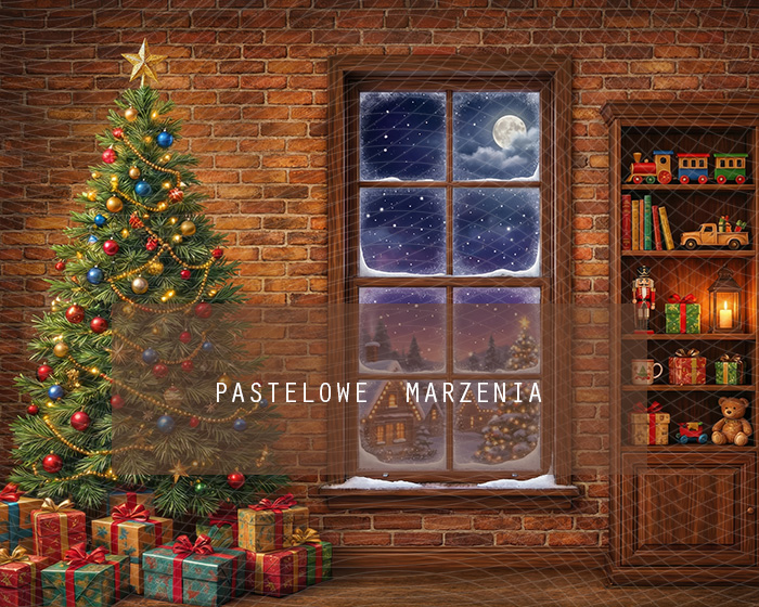 Fabric photographic background from the Christmas category, Frame 250x200 cm